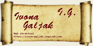 Ivona Galjak vizit kartica